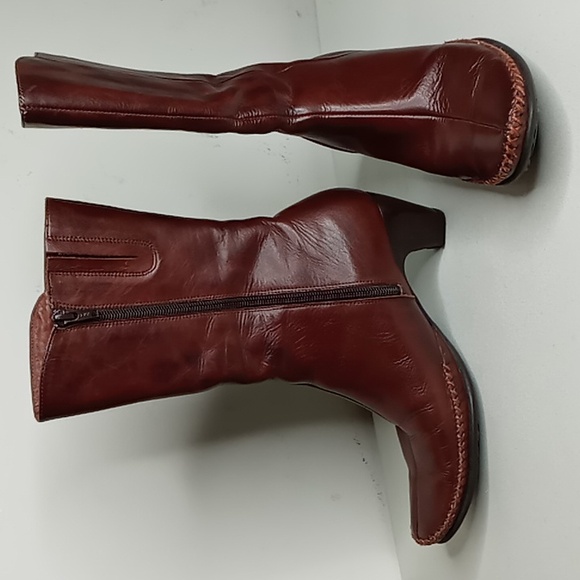 Pikolino Leather 1/2 Calf Boots w/Moccasin Toe Stitching -Spain -Brown-37/6.5 - Picture 16 of 16